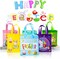 6Pcs Easter Non-woven Bags with Handle, Happy Easter Gift Bags for Kids, Treat Bags Rabbit Bunny, Reusable Easter Goodie Bags-Waterproof